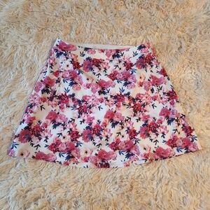 Floral Pink and White Women's Skirt
